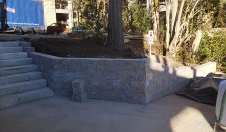 commercial hardscaping project in Raleigh