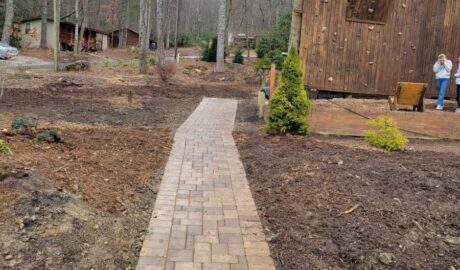 Raleigh hardscaping images stone paver walkway