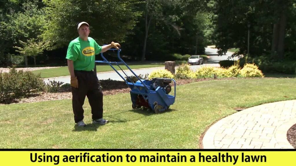 aerate lawn for winter lawn maintenance