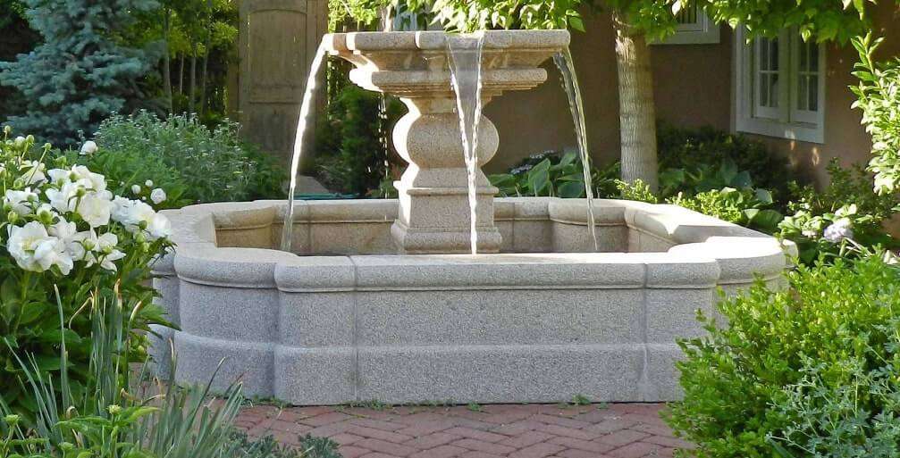 water landscaping garden fountain GrassMaster 1