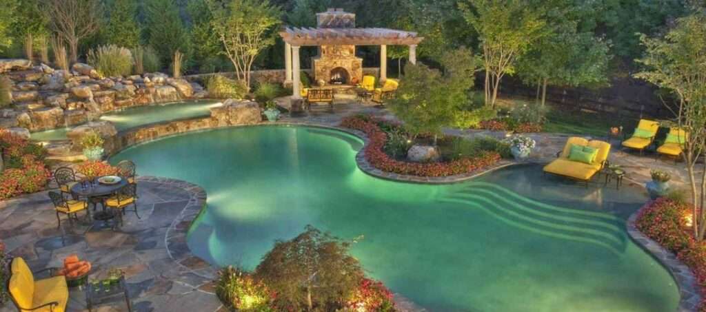 water landscaping garden pool GrassMaster