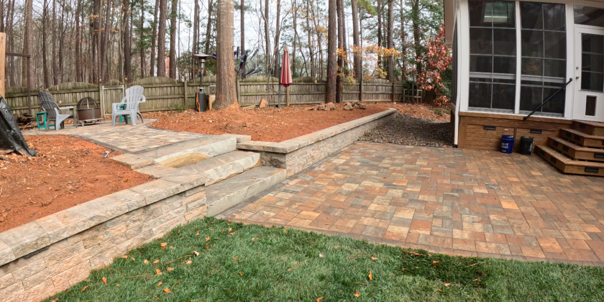 Lower patio After