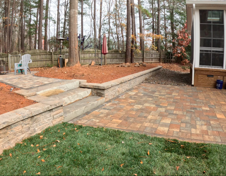 Lower patio After